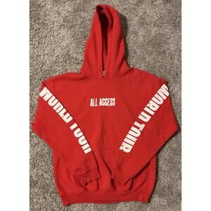 2016 Justin Bieber Purpose Tour Gildan Heavy Blend Red Fleece Pullover Hoodie M